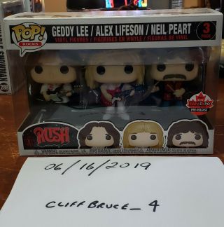 Funko Pop Rush 3 Pack Canadian Fan Expo Exclusive With Sticker