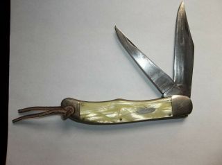 Vintage Craftsman Folding Hunter Rare Knife 5 1/2 Closed 9 1/2 Open