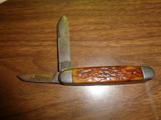 Rare Old Vintage Jersey Brand Pocket Knife 2 Blade Usa