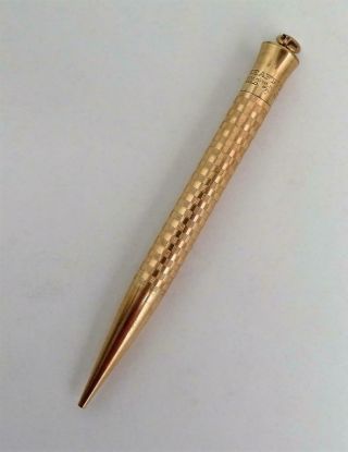 Antique Gold Filled Sheaffer Midget Ring Top Mechanical Pencil Patent Dated 1918