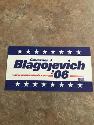Rare Illinois Rod Blagojevich For Governor Button 2006 Magnet
