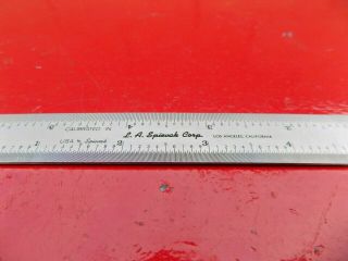 Vintage L.  A.  Spievak Corp.  6 " Scale/rule Los Angeles,  California,  Machinist Tool