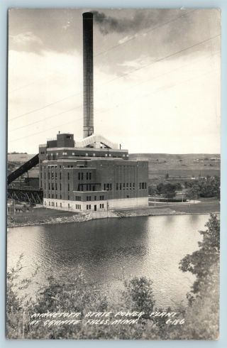 Postcard Mn Granite Falls Minnesota State Power Plant Rppc Real Photo U04