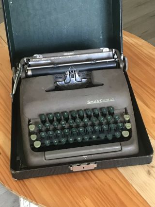 Vintage 1950 Smith - Corona Sterling Portable Typewriter,  Types