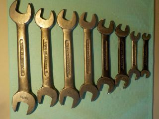 Vintage Craftsman Set Of 8 Different Ci Open End Wrenches From The 1940 