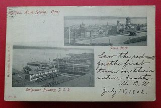 July 18,  1902 - 2 View Postcard From Halifax,  Nova Scotia,  Canada