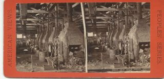 1870s Stereoview Chain Shop State Prison Boston Photo Tewksbury