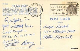 1969 Las Vegas Nevada Strip Hotels multi View Western Resort postcard 8262 2
