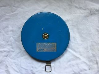 Vintage Lufkin 50’ Cloth Hand Crank Measuring Tape Steel Case