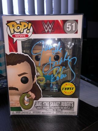 Funko Pop Wwe Jake The Snake Roberts Chase Signed Autographed