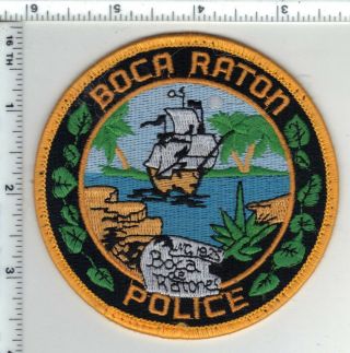 Boca Raton Police (florida) 2nd Issue Uniform Take - Off Shoulder Patch 1980s