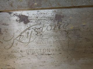 Vintage Disston Keystone backsaw Warranted Superior keystone logo badge 2