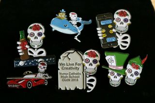 Odyssey Of The Mind - Wf Pins - 2018 Arizona Day Of The Dead Team Set (6 Pins)