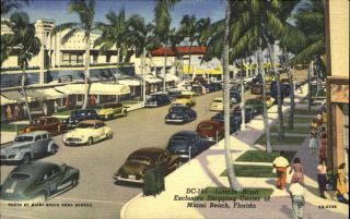 Lincoln Road Shopping Center Of Miami Beach Florida Fl 1940s