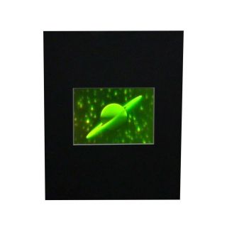 3d Saturn Hologram Picture (matted),  Collectible Polaroid Photopolymer Film