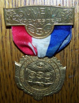1930 Vintage Odd Fellows Ioof Convention Medal Rochester Ny