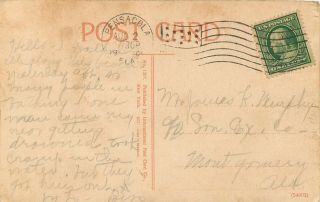 Florida,  FL,  Pensacola,  Life Boat,  Santa Rosa Island 1909 Postcard 2