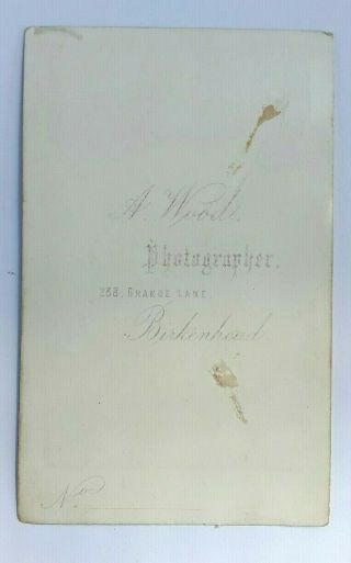 ANTIQUE,  HAND TINTED PHOTOGRAPH,  CABINET CARD,  CDV,  VICTORIAN LADY c1870 ' S 2