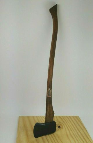 Vintage Single Bit Axe With Dependable Hickory Handle Outdoorsman Logging