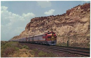 Santa Fe Railroad Emd Chief Train Lupton Az 1972 Vanishing Vistas Postcard