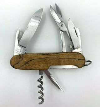 Victorinox Victoria Climber Swiss Army Knife 84mm Wood Scales Tsa Needs Tlc