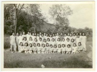 C1930s China Chinese Mission School Girls Photo - Likely Near Peking