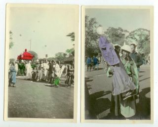 C1930s China Ceremonial Procession Colorized Photos - Likely Near Peking