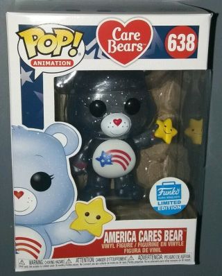 Funko Pop Animation 638 America Cares Care Bear Exclusive