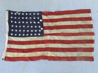 Antique Vintage Sterling Co 48 Star Wool American Flag 29”x 48”
