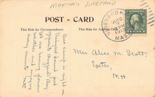 LPS85 Martha ' s Vineyard Massachusetts Makonikey Camp Vintage Postcard 2