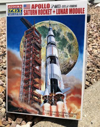 Japanese Model Company Aoshima Apollo Program Saturn Rocket And Lunar Module