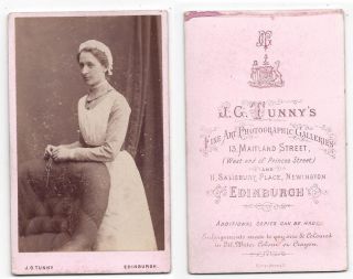 Cdv Victorian Domestic Servant Carte De Visite By Tunny Of Edinburgh