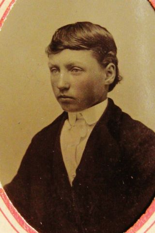 Antique Tintype Photo Portrait Of A Handsome Dapper Boy Young Man