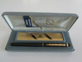 Vintage Quill Ball Point Pen Set & 2 Refills Inland Seating Logo Detroit