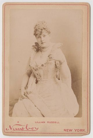 Stage Cabinet - Lillian Russell,  American Singer And Actress By Newsboy Of York