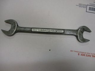 Vintage Craftsman =v= Double Open End Wrench 1 - 1/8 " X 1 - 1/16 " Forged Usa