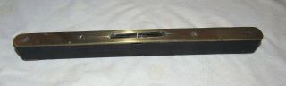 Antique Rosewood And Brass 10 Inch Spirit Level Old Woodworking Tool