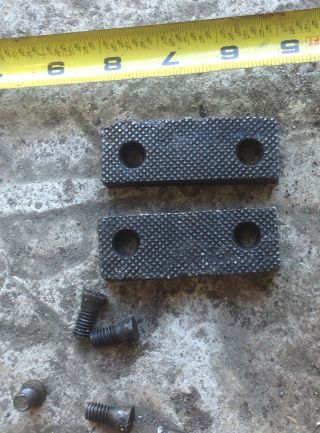 Vintage Rock Island Vise 591 Jaws,  Pair With Attaching Screws,
