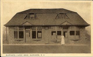 Rare Jersey Photo Postcard: Street View Of Haworth Candy Shop,  Haworth,  Nj