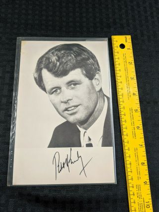 1968 Robert F.  Kennedy Presidential Signed Photo Campaign Promo Vtg