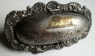 1901 Pan American Expo Buffalo Metal Trinket Holder W/lid