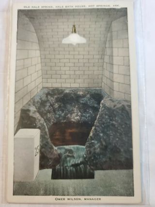Vintage Postcard Old Hale Spring Hale Bath House Hot Springs Arkansas