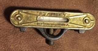 Antique Stanley No.  41 Straight Edge & Pocket Level,  Vintage Carpenters Tool,  Br