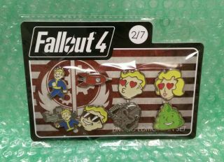 Fallout 4 Limited Edition Emoji Collectible Pin Set 2 Of 7 | &