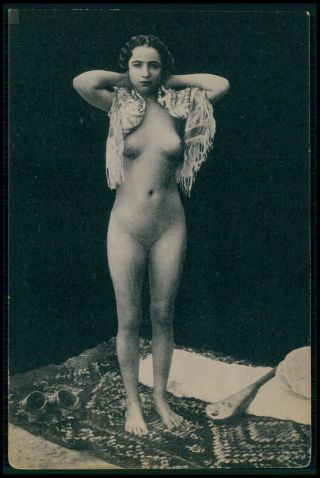 North Africa Ethnic Arab Nude Woman Old 1910 - 1920s Postcard De08
