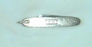 Vintage Sterling Silver Pocket Knife Empire Winsted 2 Blade Monogram EH 2