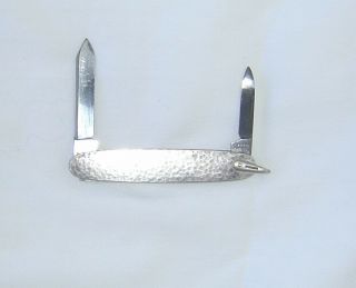 Vintage Sterling Silver Pocket Knife Empire Winsted 2 Blade Monogram EH 7