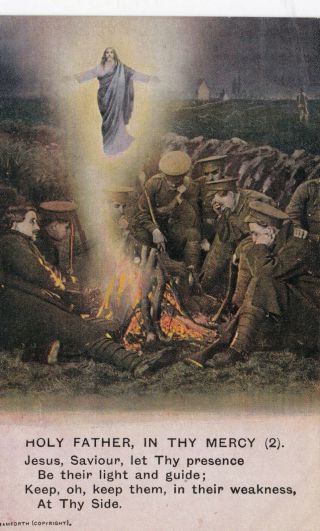 World War I Soldier Postcard 1914 - 1919 Holy Father In Thy Mercy (2) - Bamforth