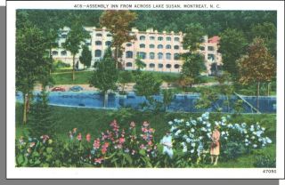 47050: Assembly Inn,  Lake Susan,  Montreat Nc - Vintage 1940 