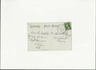 Green ' s Reel Vintage Postcard NorwalkHarbor CT made in Germany 1910 2